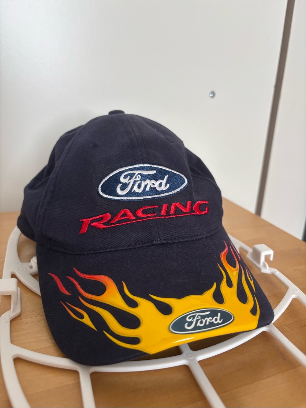 Ford Racing Cap with Flame Design - Black and Yellow